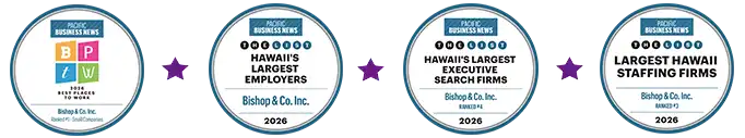 Bishop & Company awards for top Staffing Agency in Hawaii